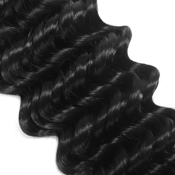 Human Hair Braids - Deep Wave Black - Image 2